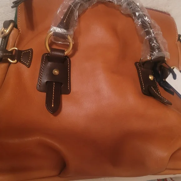 Dooney & Bourke Stanwich Natural Leather Satchel - Picture 4 of 12